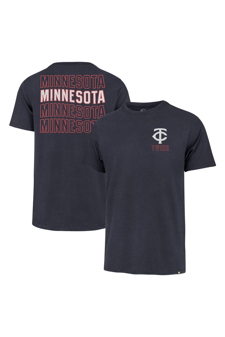 Men's '47 Navy Minnesota Twins Hang Back Franklin T-Shirt, Main, color, Navy