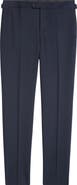 Thom Sweeney Fresco Tailored Flat Front Wool Trousers