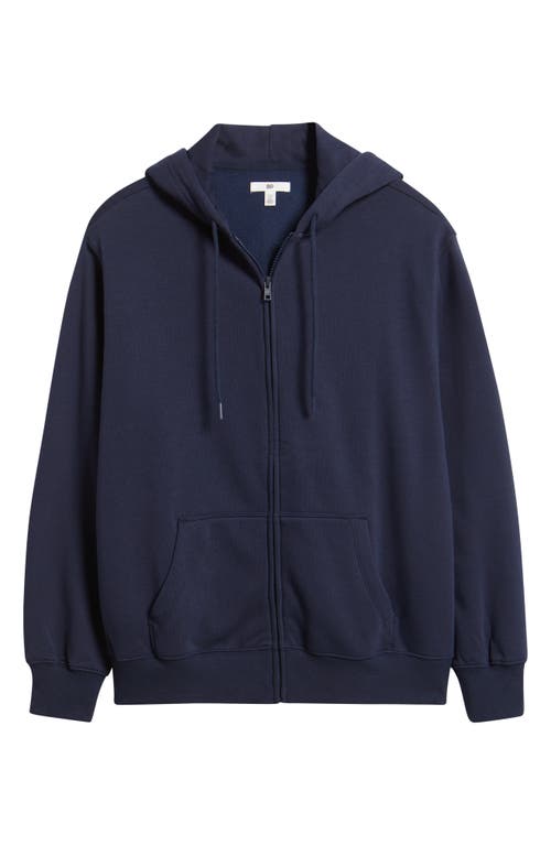Bp. Oversize Zip Fleece Hoodie In Blue