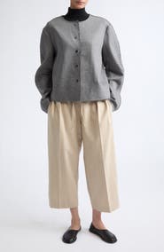 Maria McManus Crescent Stretch Wool & Cashmere Crop Jacket