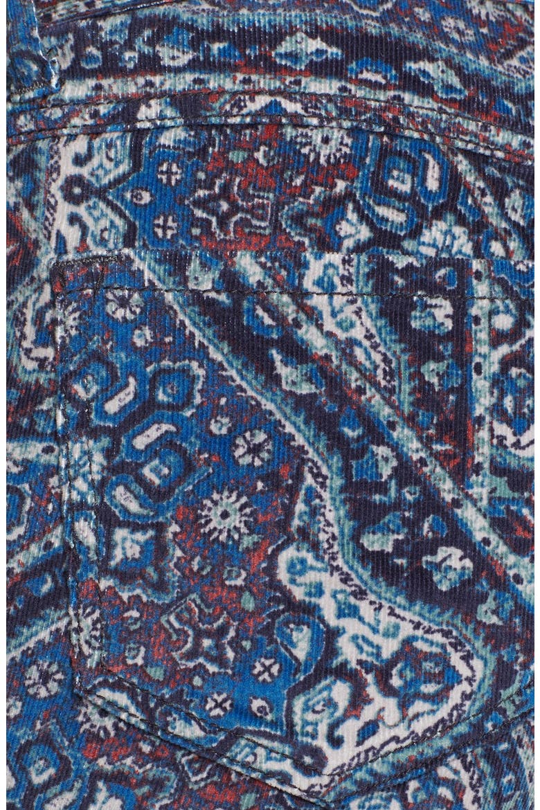 Print Corduroy Skinny Trousers, Alternate, color, PERSIAN TAPESTRY