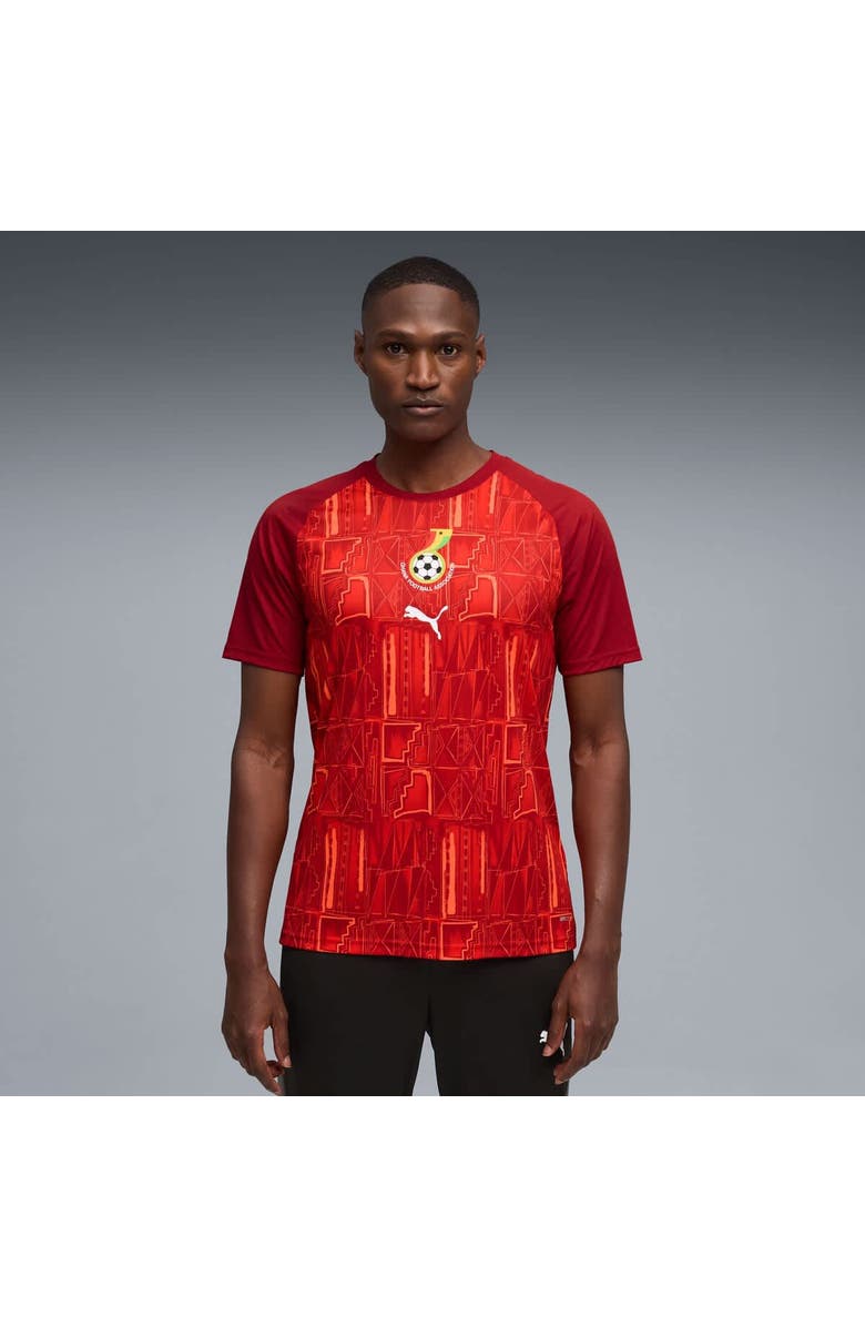 PUMA Men's Puma Crimson Ghana National Team Pre-Match Jersey, Main, color, Crimson