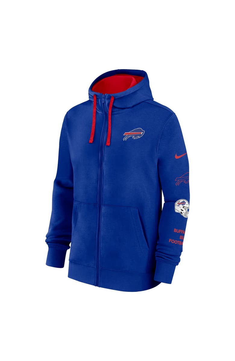 Nike Men's Nike Royal Buffalo Bills Club Full-Zip Hoodie Jacket, Alternate, color, 
