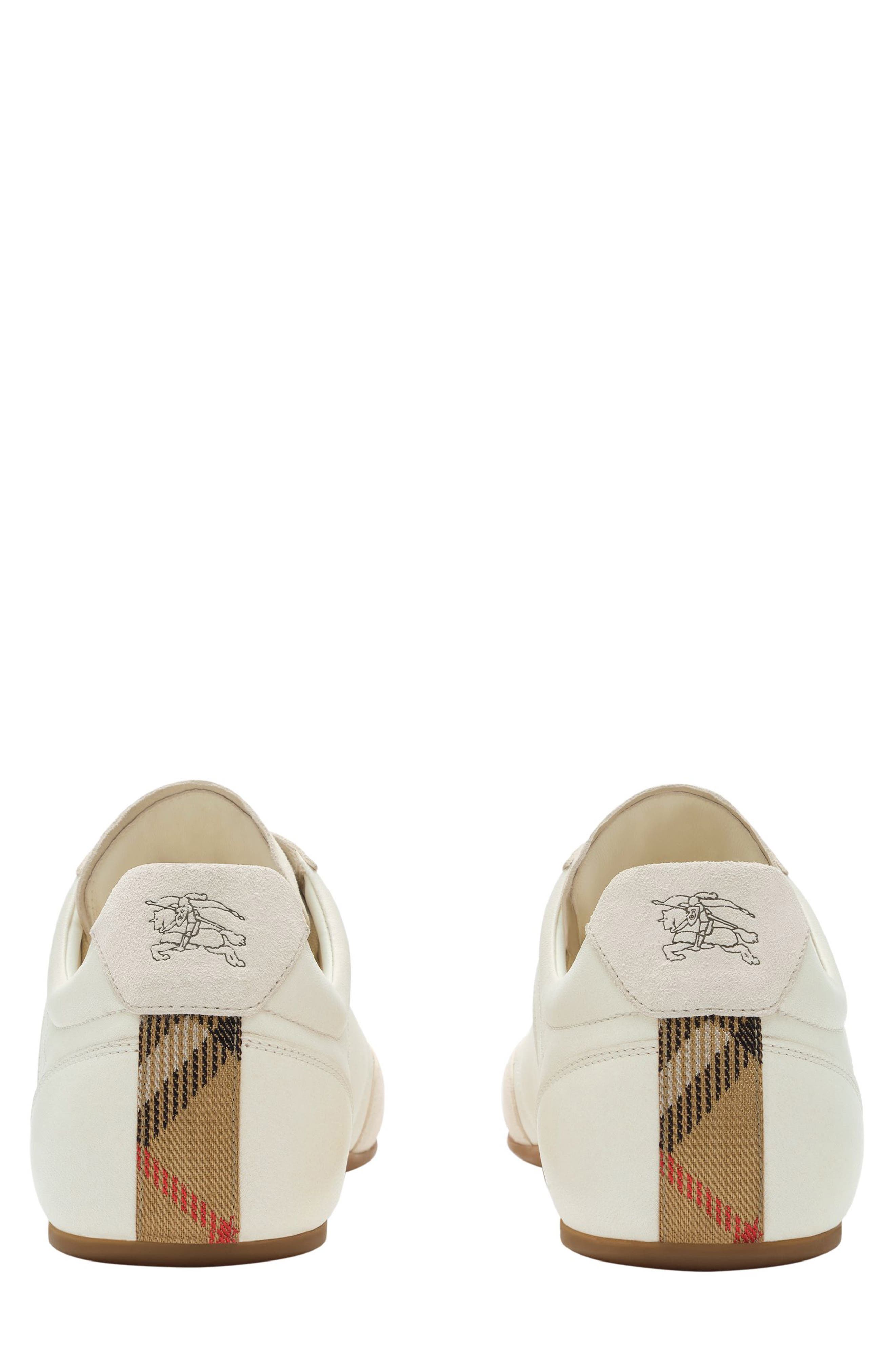 Burberry Equestrian Knight Design Runner Sneaker, Alternate, color, Dove Beige