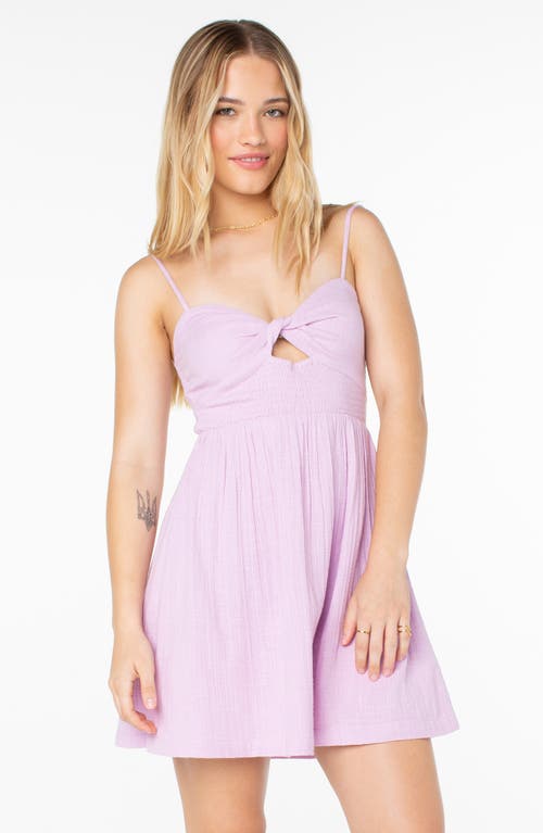 Roxy Sunruse Vibes Cutout Minidress In Purple