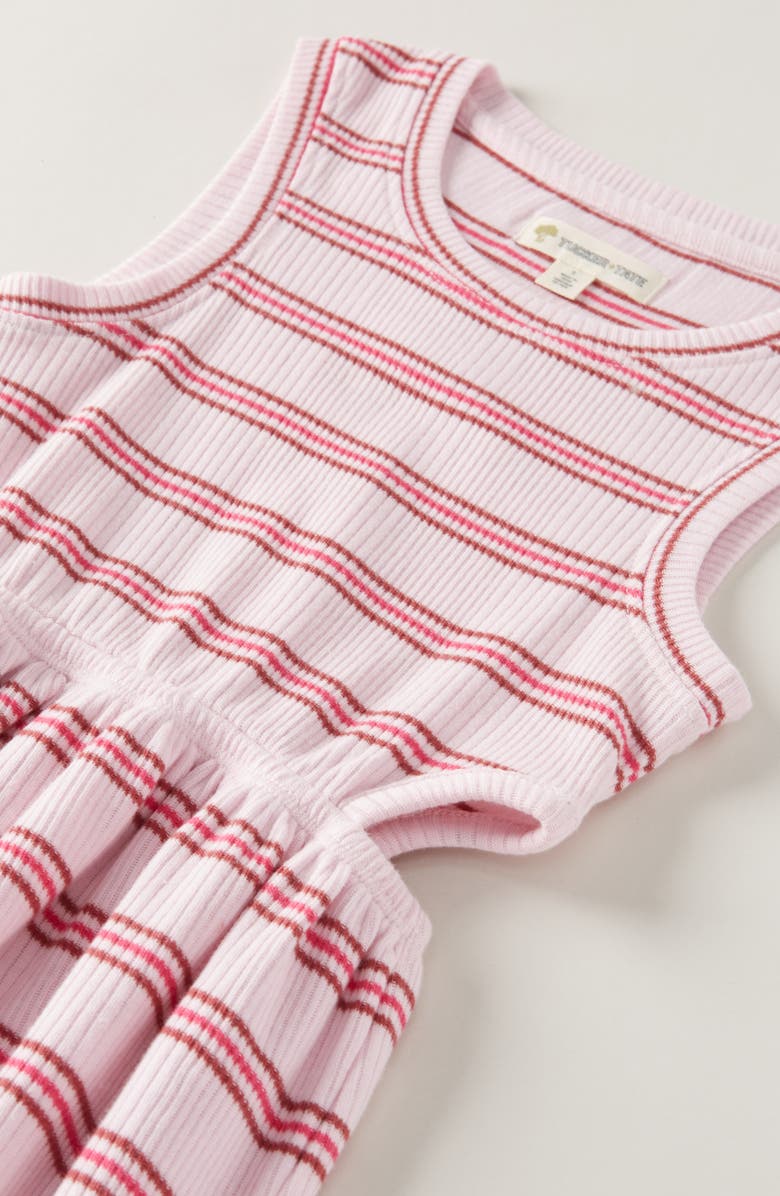 Tucker + Tate Kids' Cutout Cotton Rib Dress, Alternate, color, Pink Shade Liam Stripe