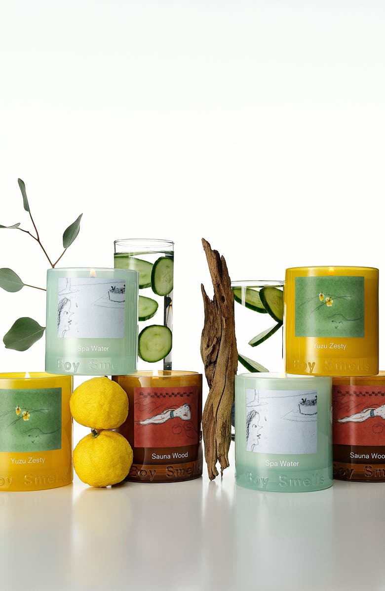 Boy Smells Sauna Wood Candle, Alternate, color, 