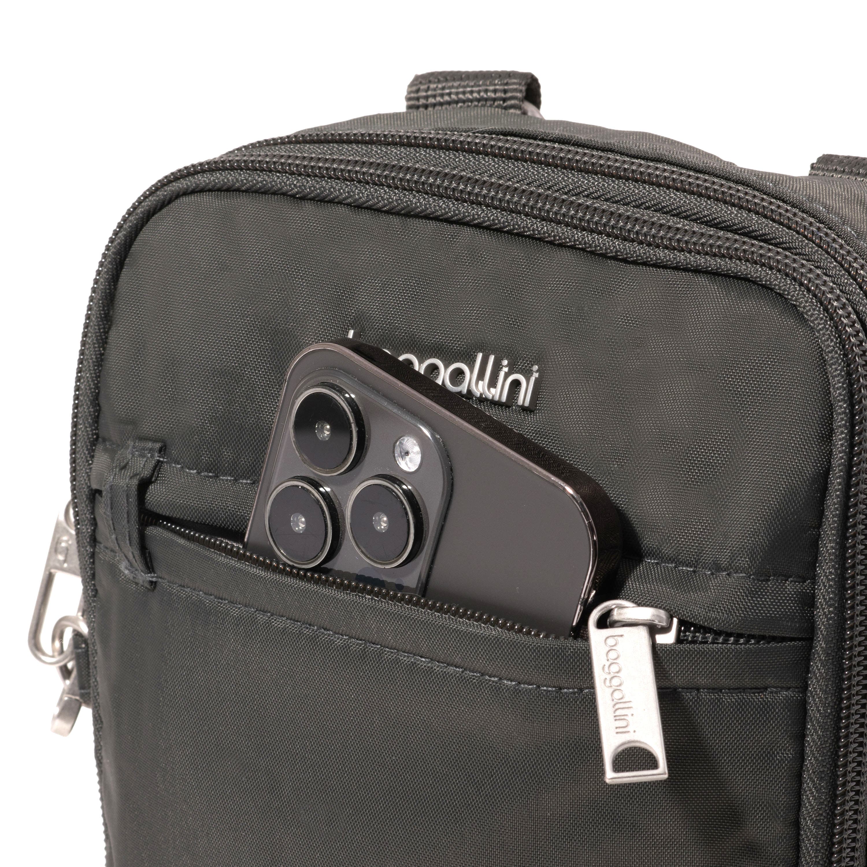 Securtex Classic Anti-Theft Mini Everything Crossbody, Alternate, color, CHARCOAL