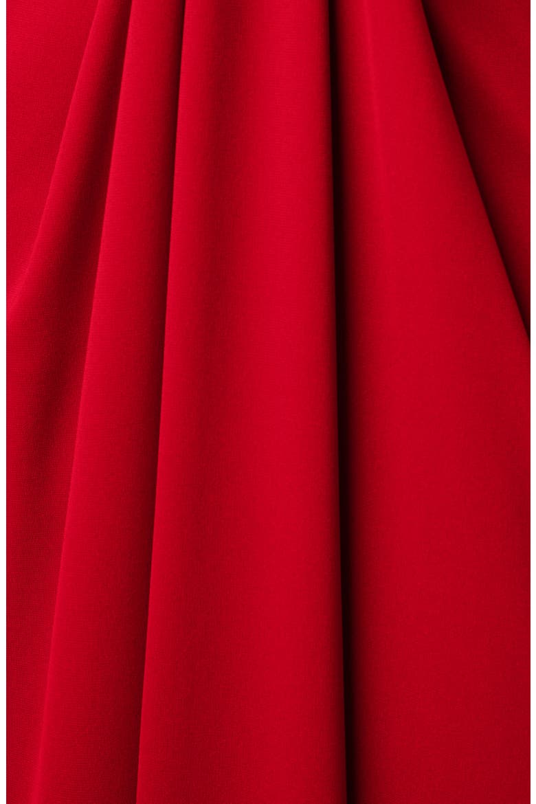 Ruched Drape Sleeveless Jersey Gown, Alternate, color, RED