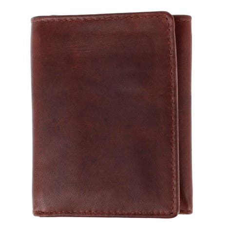 Tennyson Tri-Fold Genuine Leather Wallet with ID Window