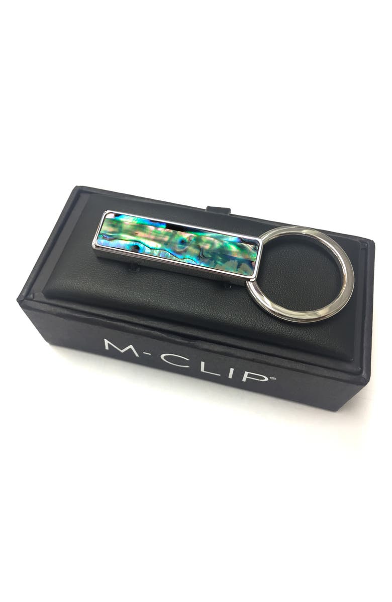 M-Clip<sup>®</sup> Abalone Key Chain, Alternate, color, Silver / Green