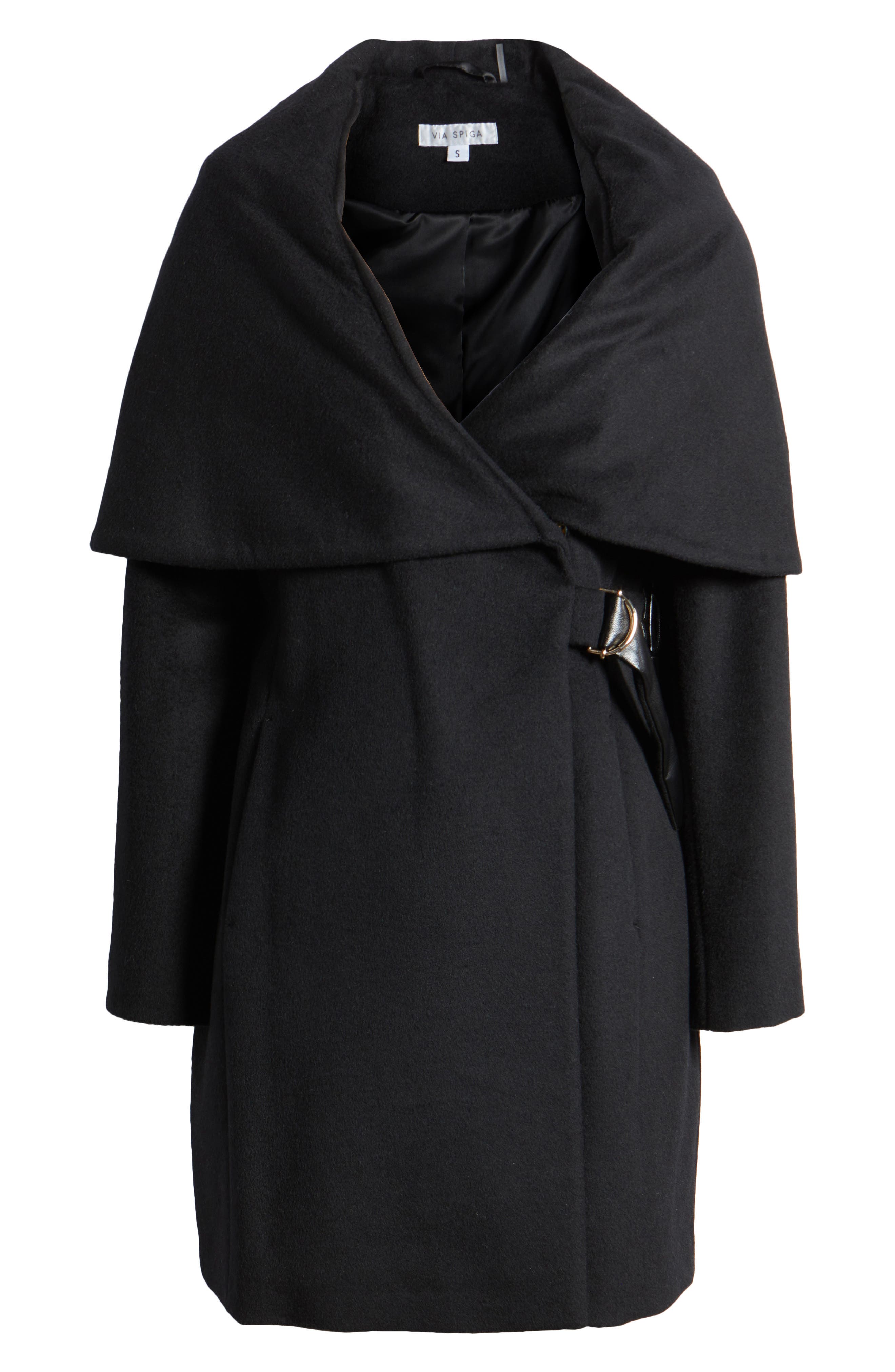 Hooded Wool Blend Belted Coat (Women) | Nordstrom