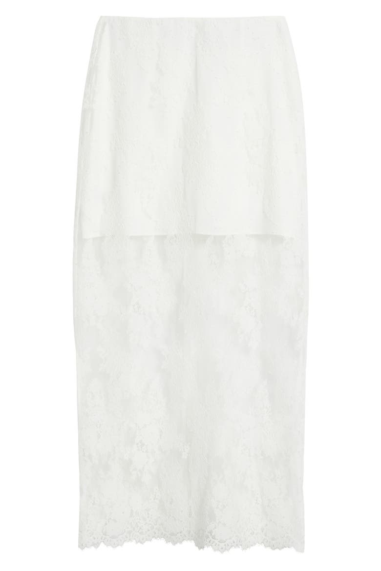 The Olympia Lace Maxi Skirt, Alternate, color, WHITE