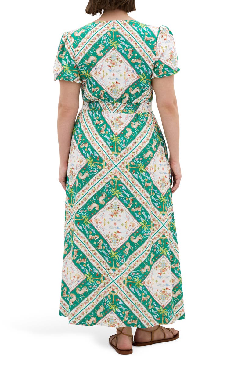 City Chic Aliya Floral Print Maxi Dress, Alternate, color, Prairie Scarf