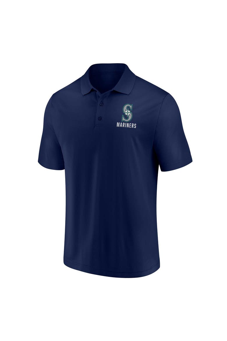 Men's Fanatics Navy/White Seattle Mariners Two-Pack Logo Lockup Polo Set, Alternate, color, Navy
