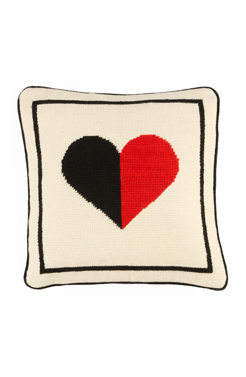 Hearts Needlepoint Pillow