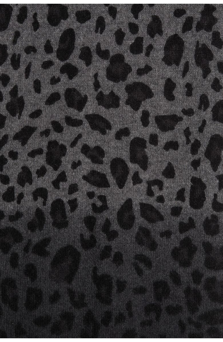360 CASHMERE Deenah Leopard Cashmere Wrap, Alternate, color, 