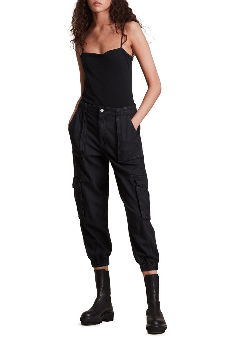 Frieda Denim Crop Pants, Alternate, color, WASHED BLACK
