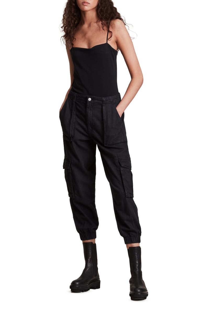 AllSaints Frieda Denim Crop Pants, Alternate, color, 