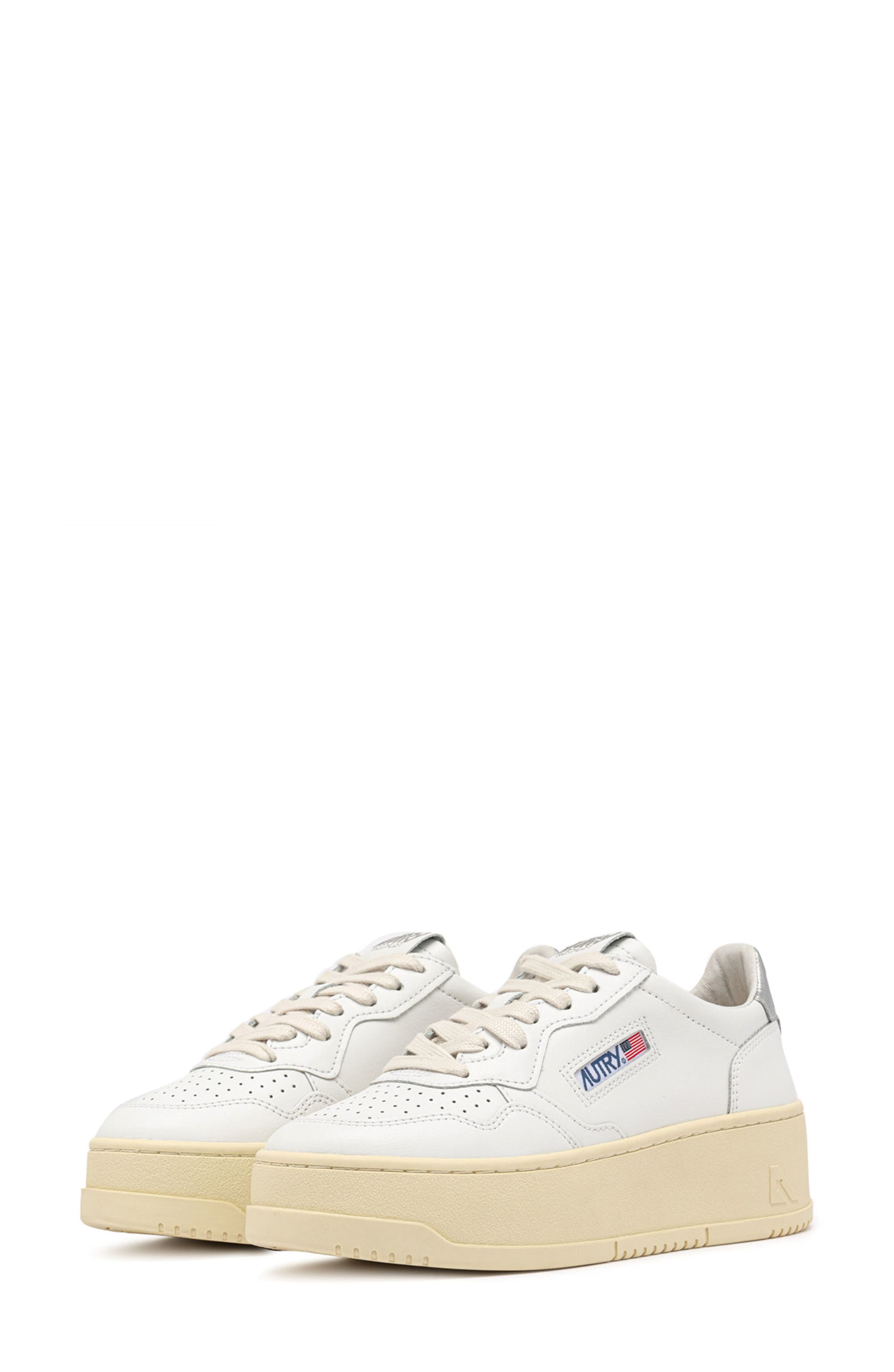 Medalist Sneaker, Main, color, WHITE/ SILVER