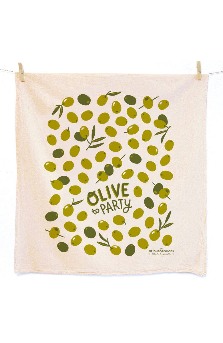 The Neighborgoods Olives With A Twist - Dish Towel Set of 2, Alternate, color, NO COLOR