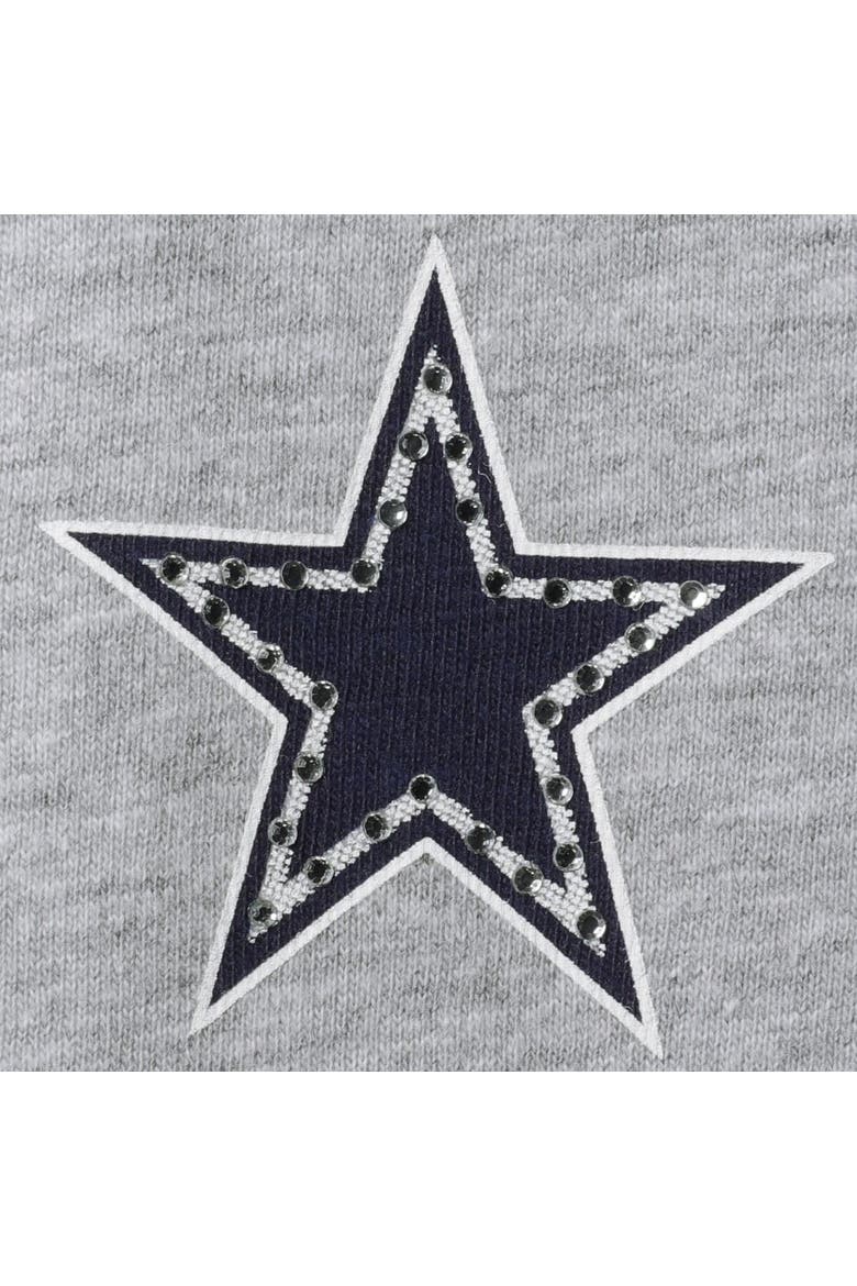 Women's Lauren James Heathered Gray Dallas Cowboys Tiered Dress, Alternate, color, Heather Gray