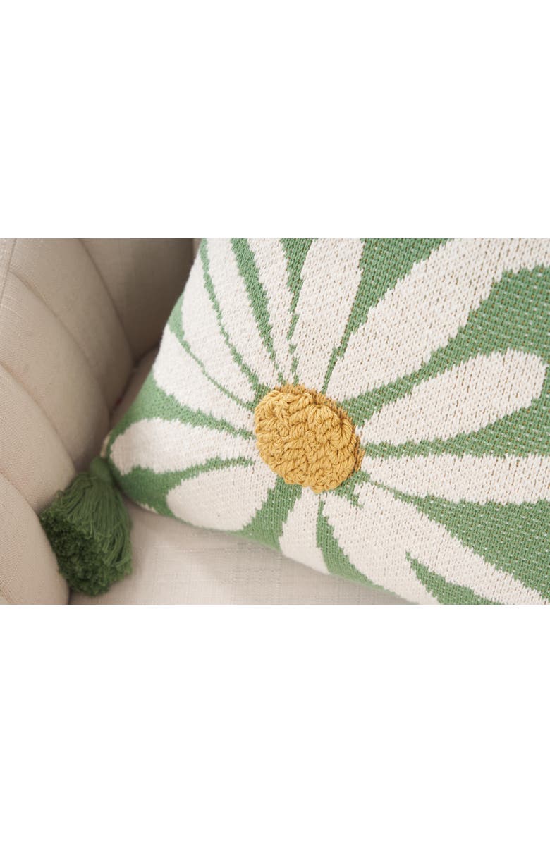 carol & frank Daisy Throw Pillow, Alternate, color, Beige