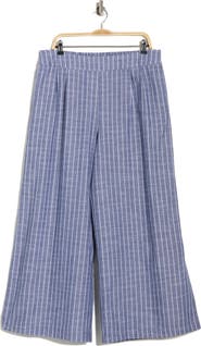 Renee C Tropical Print Wide Leg Pants