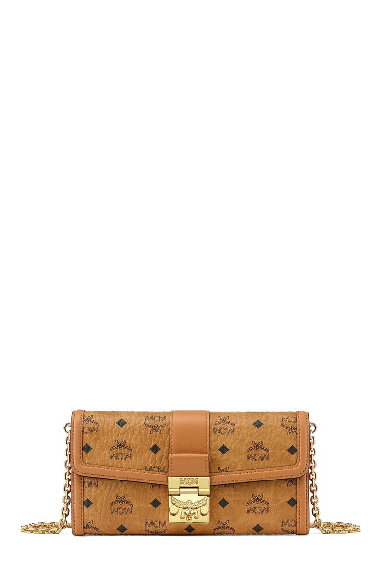 MCM Tracy Wallet on Chain in Visetos, Main, color, Cognac