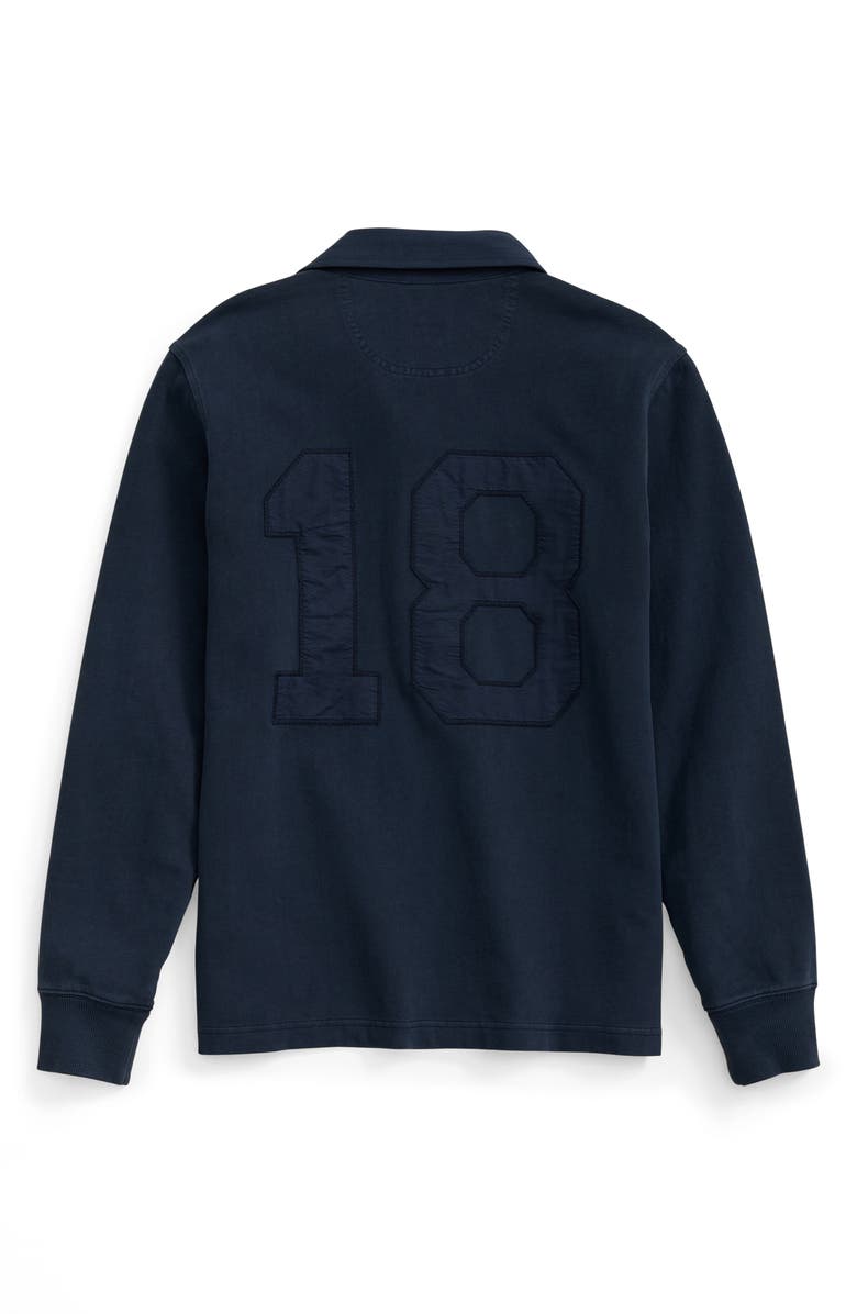 Brooks Brothers Solid Long Sleeve Cotton Rugby Shirt, Alternate, color, 