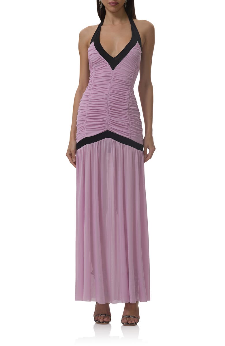 AFRM Melissa Shirred Drop Waist Dress, Alternate, color, Orchid Bouquet