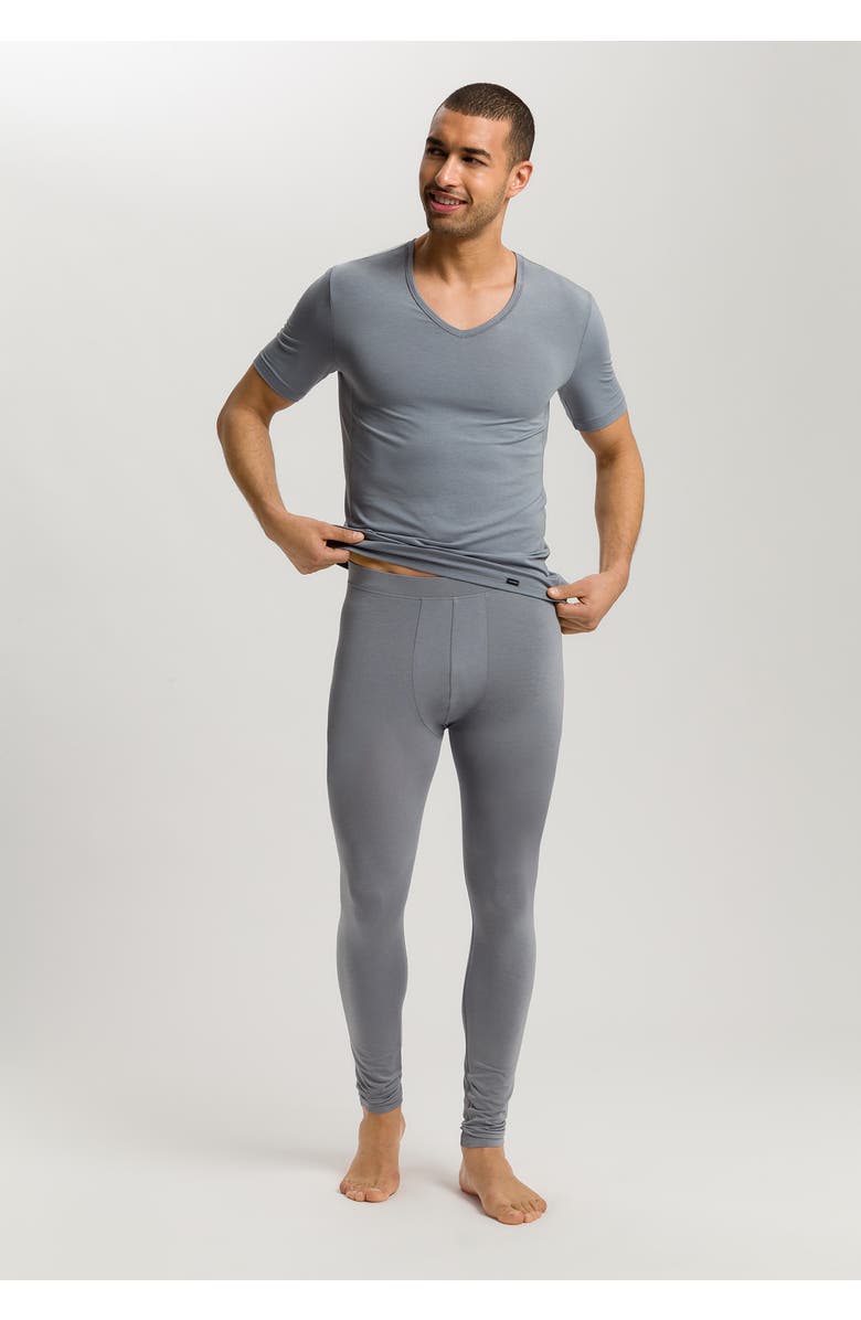 Hanro Natural Function Tencel And Cotton Leggings, Alternate, color, Cliff Grey