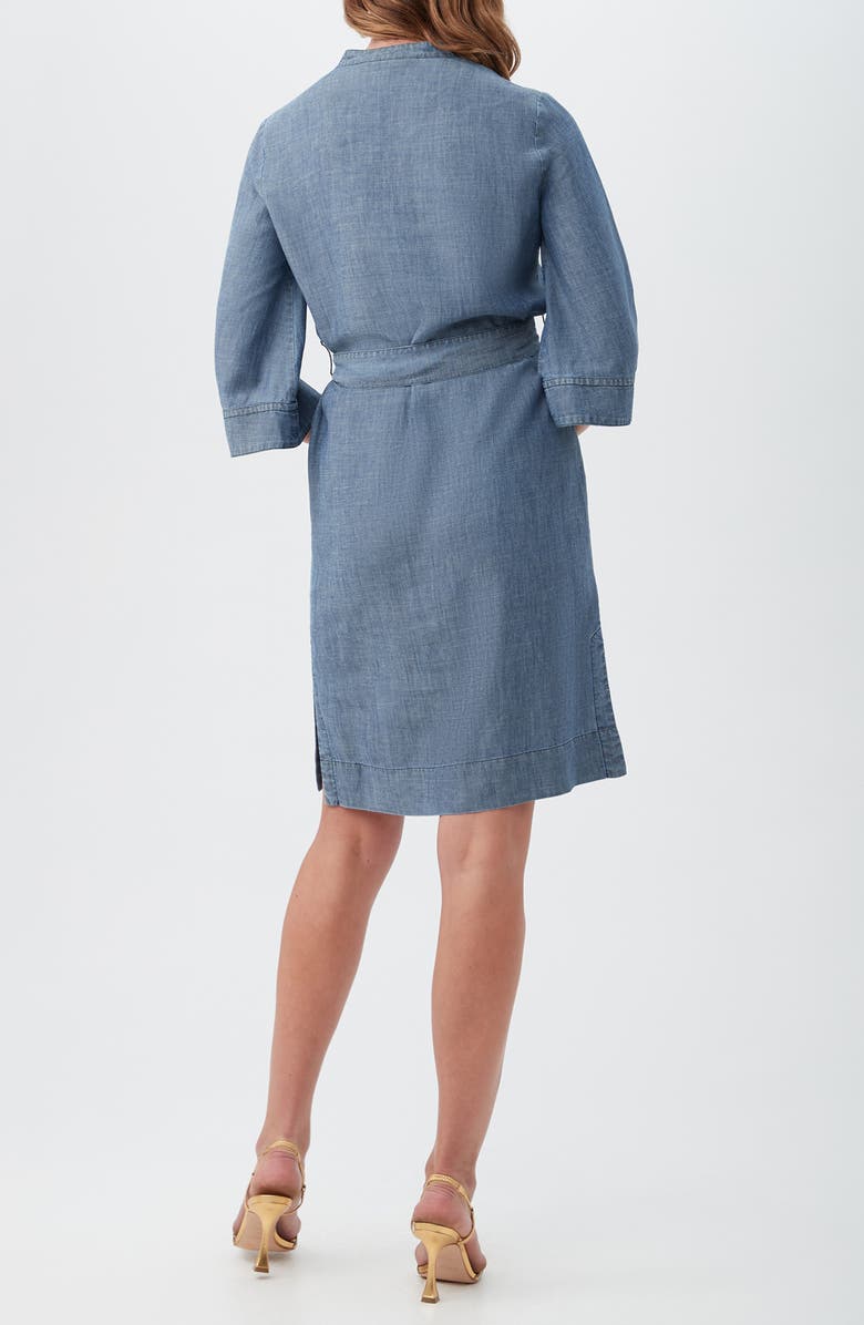 Trina Turk Kahiki Belted Chambray Dress, Alternate, color, Indigo