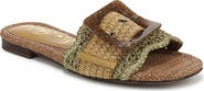 Sam Edelman Bambi Raffia Buckle Slide Sandal