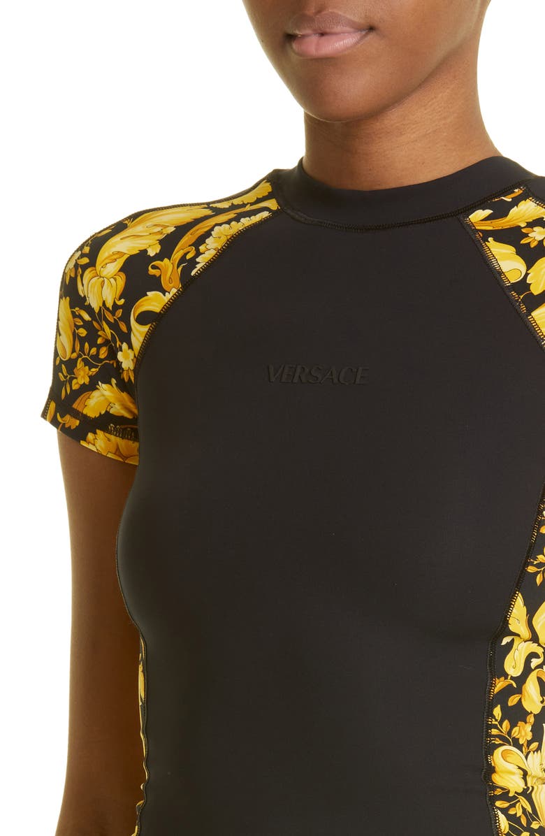 Versace Barocco Print T-Shirt, Alternate, color, 