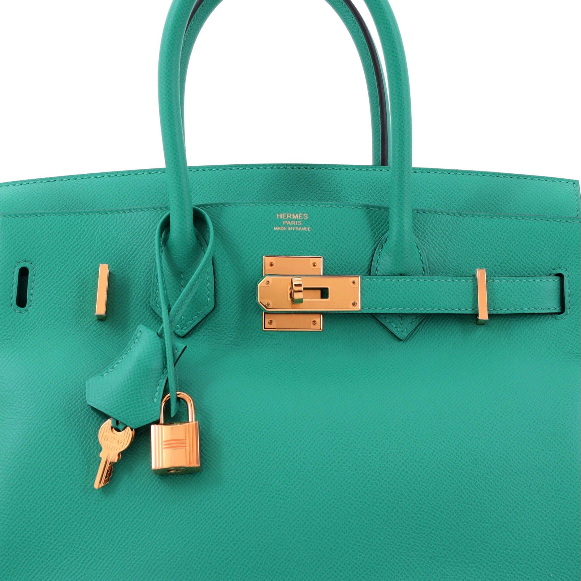 Pre-Owned Hermes Birkin Handbag Green Epsom with Gold Hardware 30, Alternate, color, Vert Verone