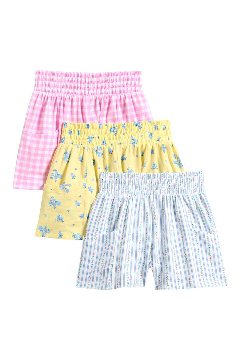 Kids' Assorted 3-Pack Cotton Shorts, Main, color, PINK