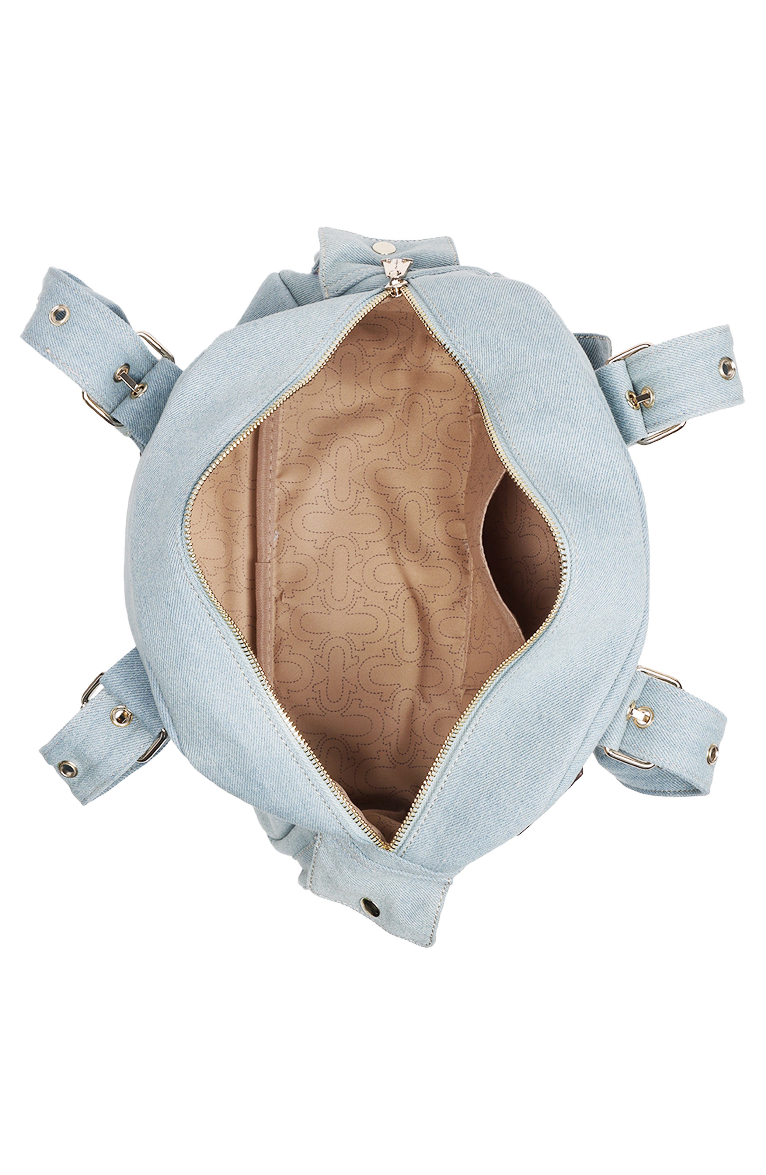 True Religion Multipatch Satchel Bag, Alternate, color, Denim