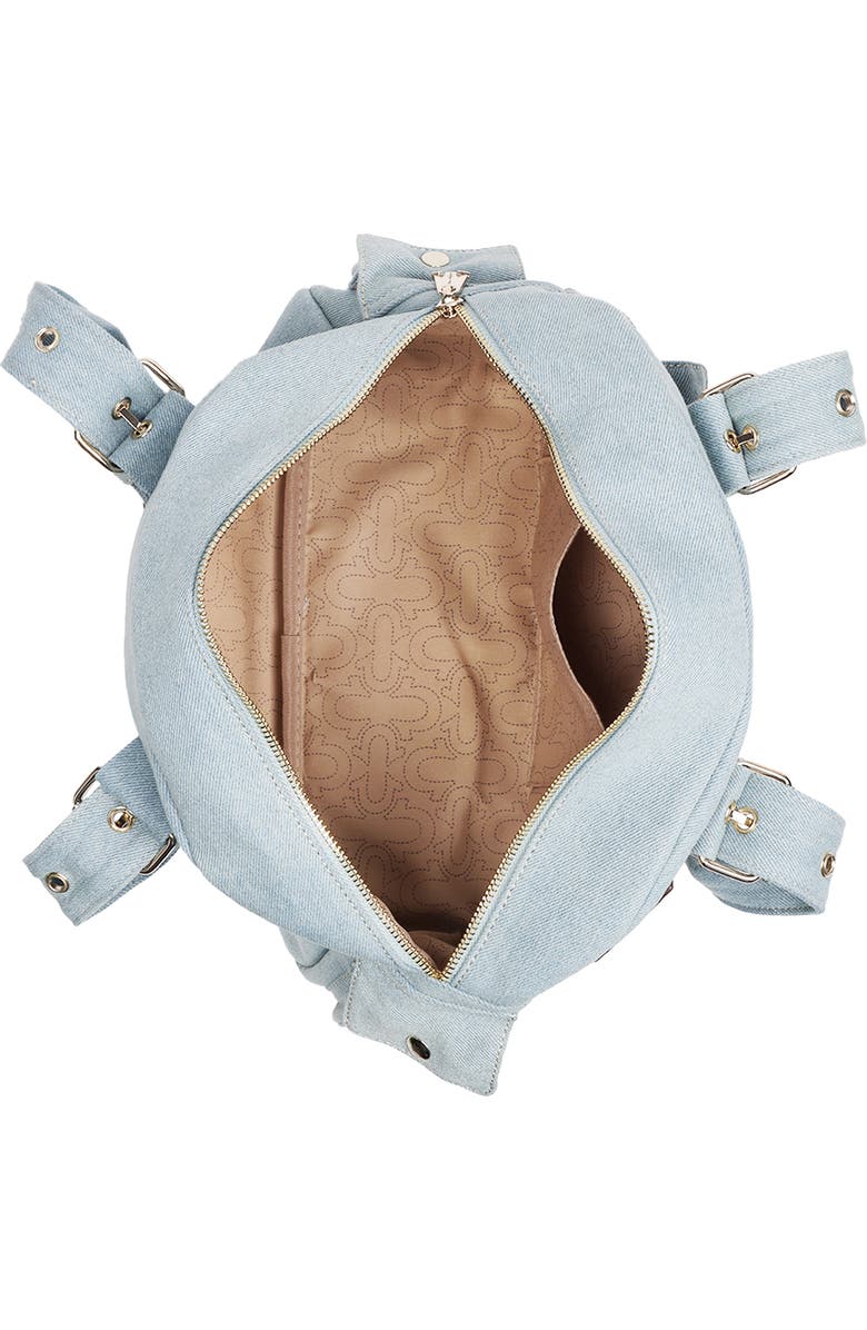 True Religion Multipatch Satchel Bag, Alternate, color, Denim