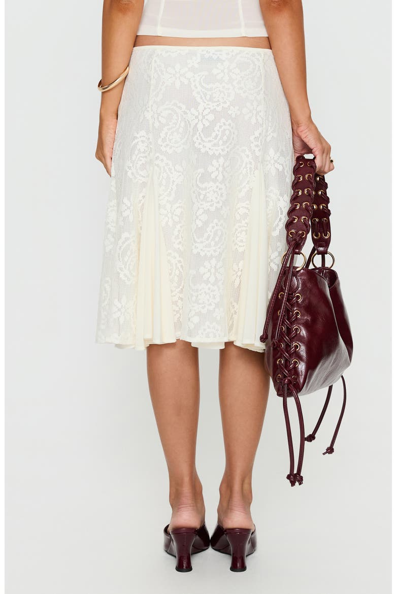 Quani Lace Midi Skirt, Alternate, color, CREAM