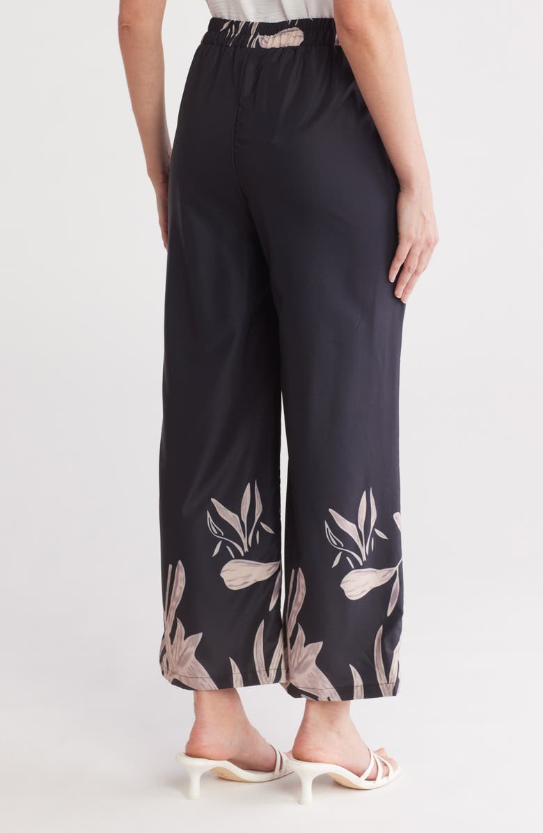 Forgotten Grace Floral Pull-On Pants, Alternate, color, Black
