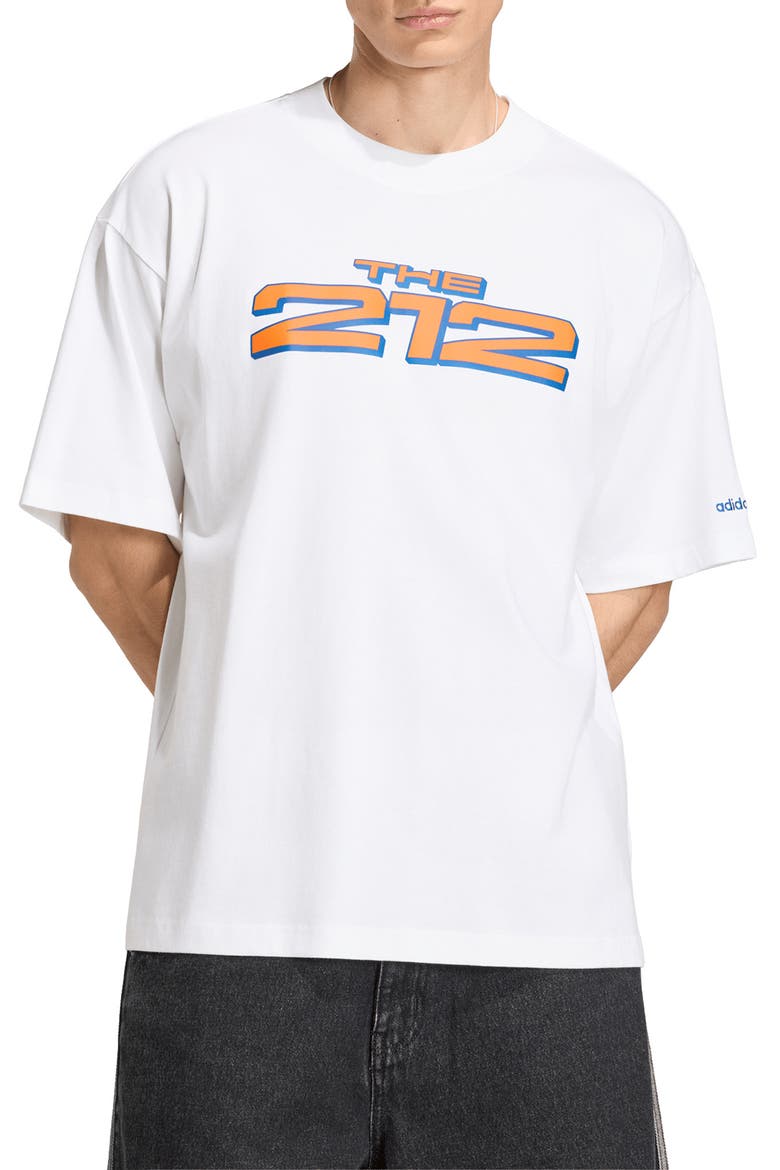 New York City Cotton Graphic T-Shirt, Main, color, WHITE/ COLLEGIATE ROYAL