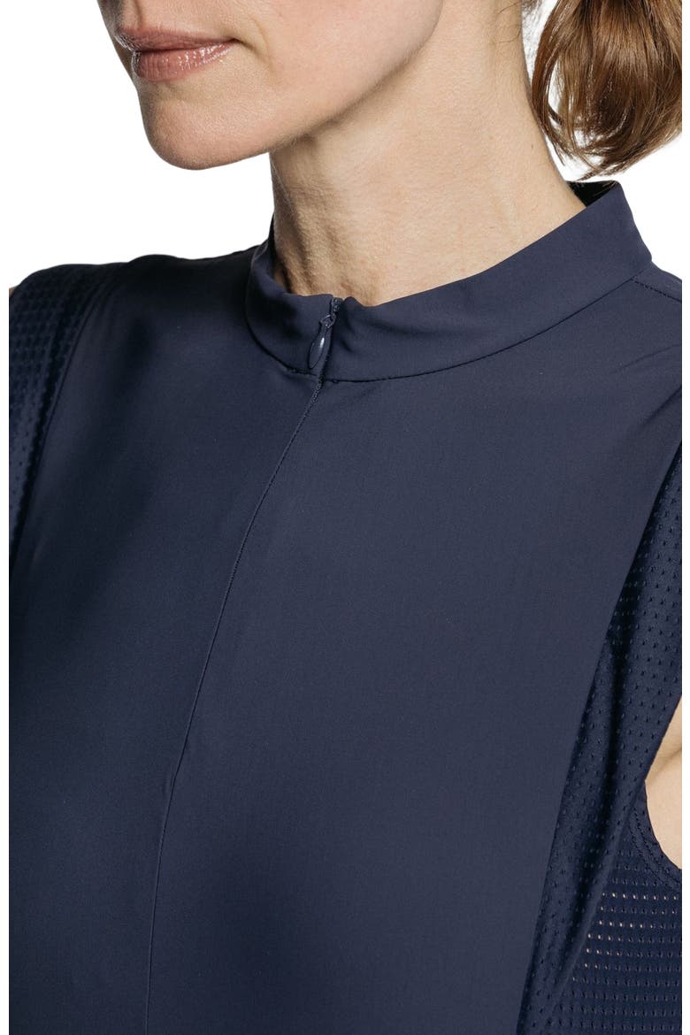 Pickleball Volley Zip Sleeveless, Alternate, color, Sapphire Blue