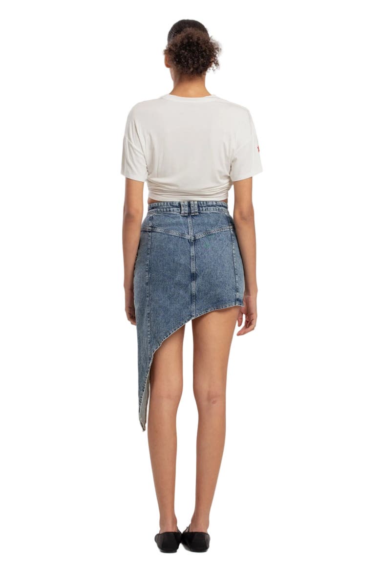 Free Heaven Cut Out Denim Skirt, Alternate, color, blue