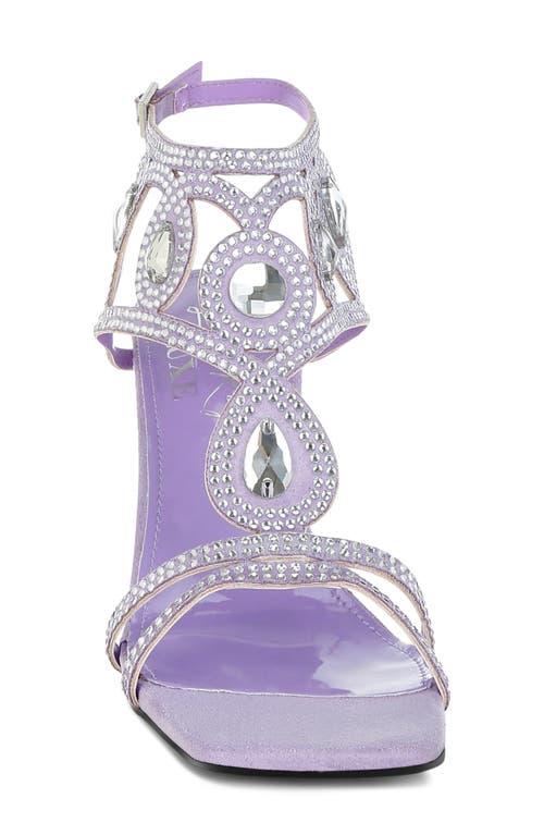 London Rag Fialka Crystal Embellished Stiletto Sandal In Lilac