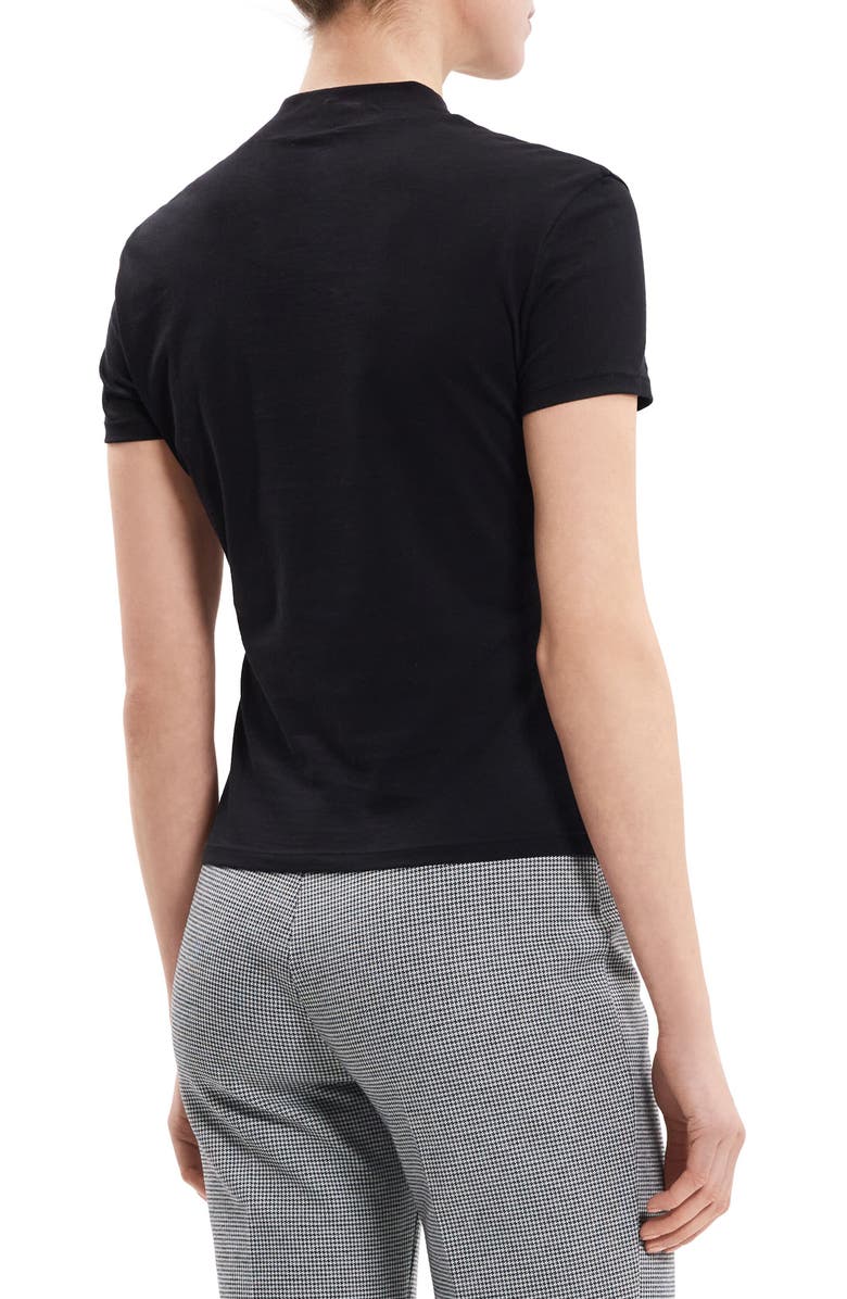 Theory Tiny Mock Neck Organic Pima Cotton T-Shirt, Alternate, color, 