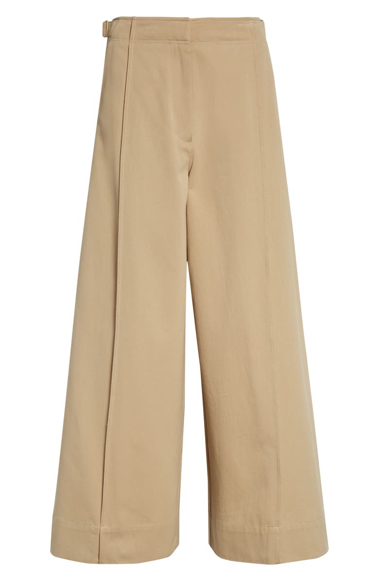 Ulla Johnson Sascha Crop Twill Wide Leg Pants, Alternate, color, Sahara