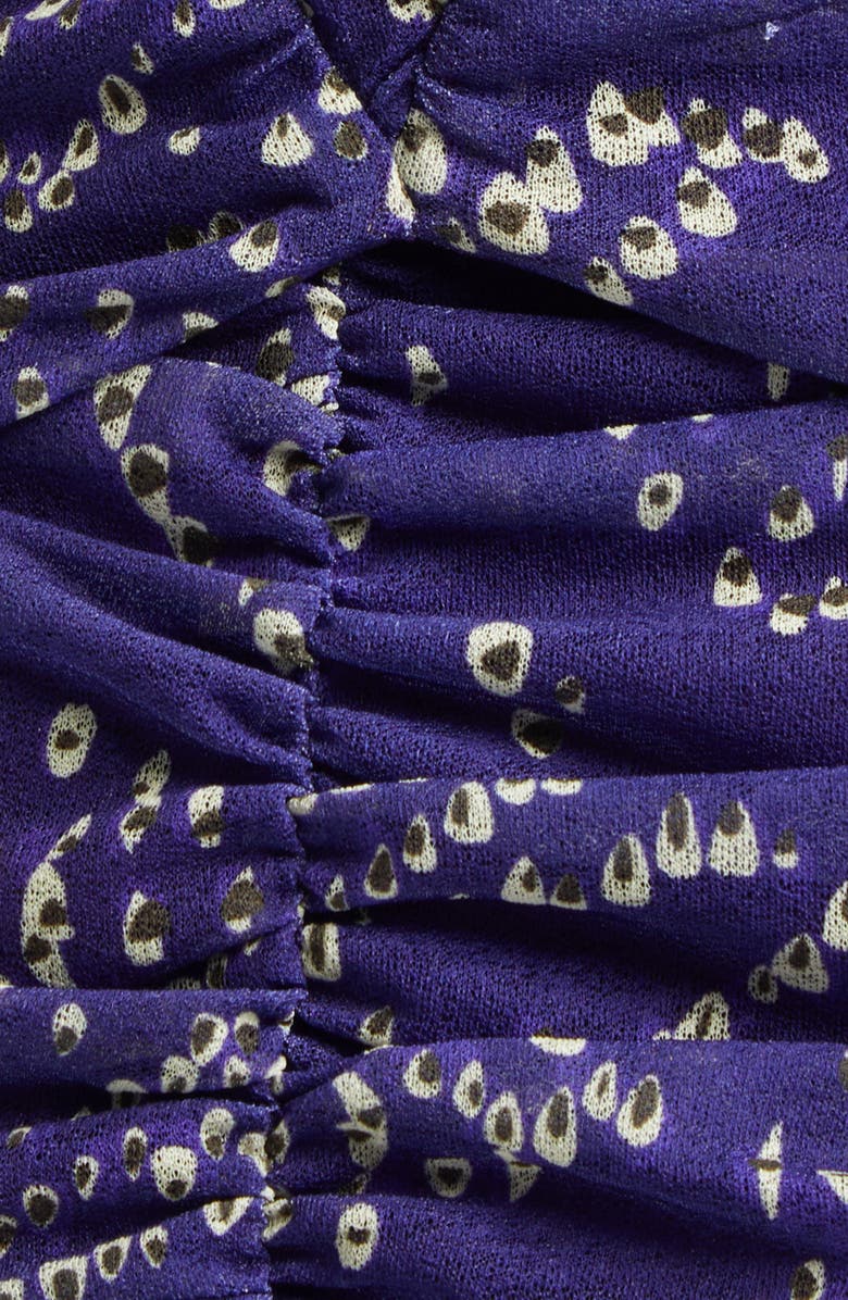 Siedrés Fiora Floral Ruched Cutout Top, Alternate, color, Purple