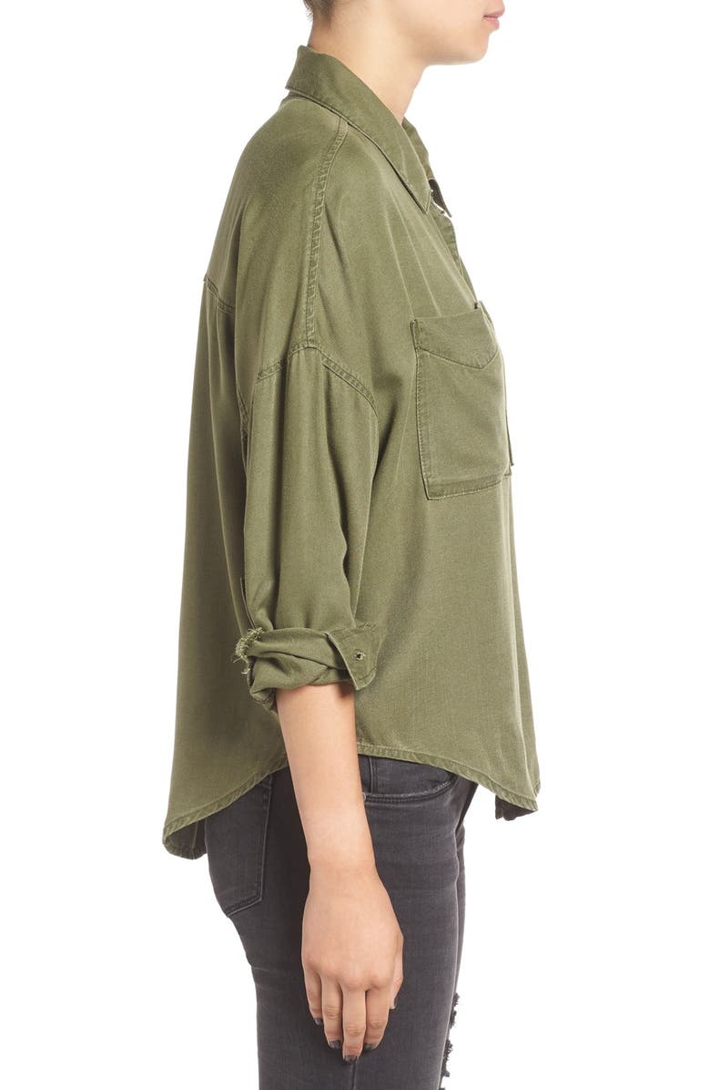 BP. Slouchy Button Front Shirt, Alternate, color, 