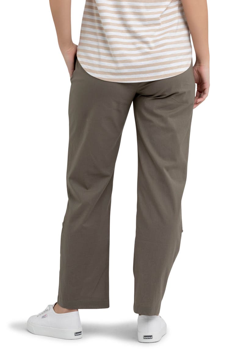 Philly Wide Leg Cotton Maternity Pants, Alternate, color, MOSS